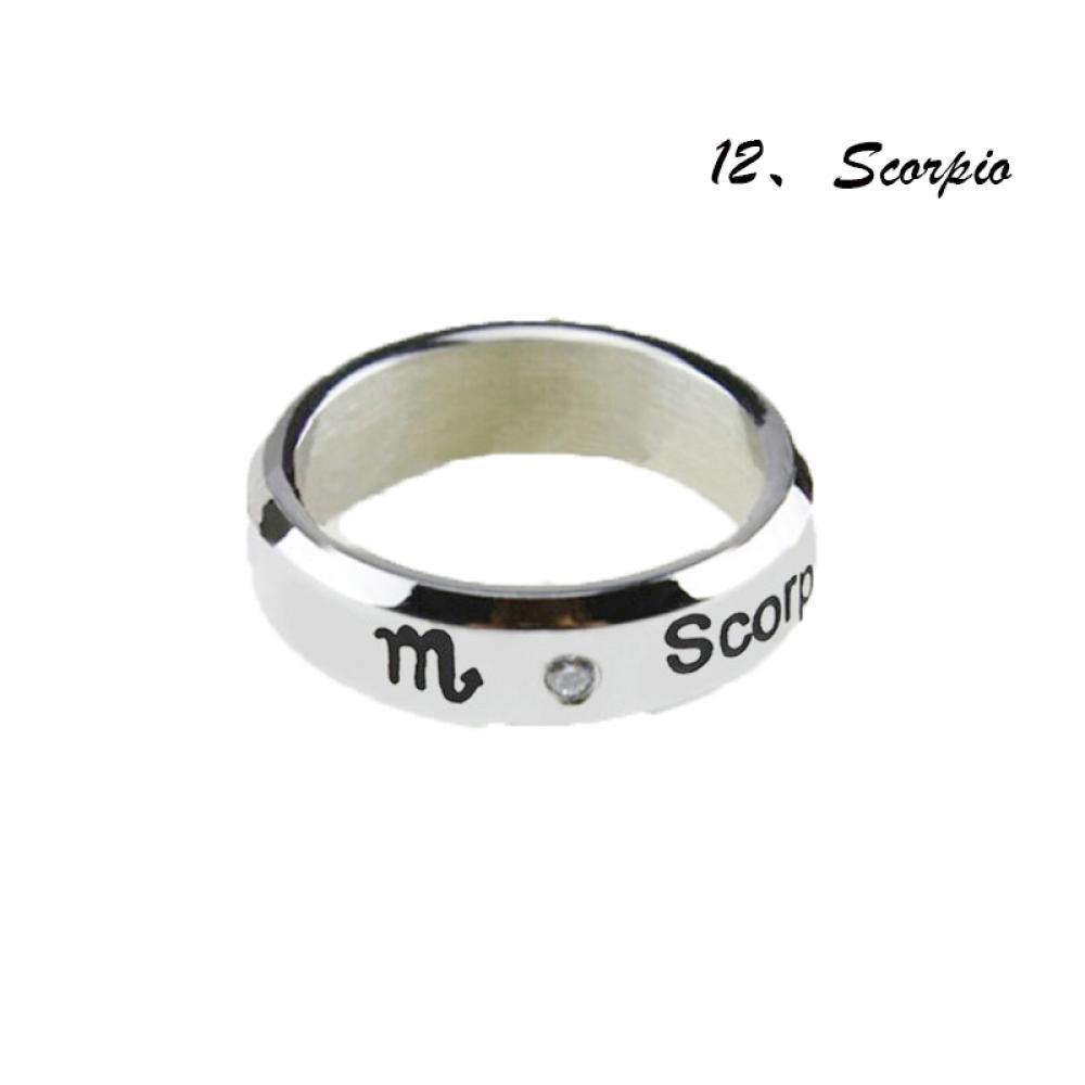 Stainless Steel Rings 6 Mm Wide Gift Constellation Style 17 Mm Inner Diameter Durable Polished Bands Men Women