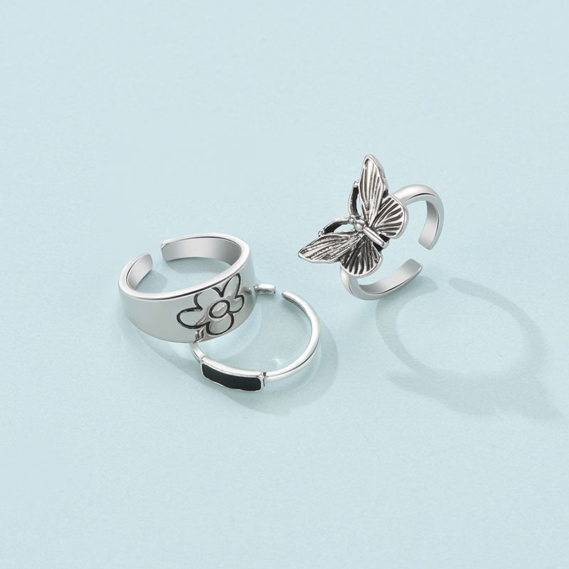 Gold Plated Geometric Ring Set For Women Knuckle Stackable Midi Rings Jewelry Fashion Accessory For Daily Uses