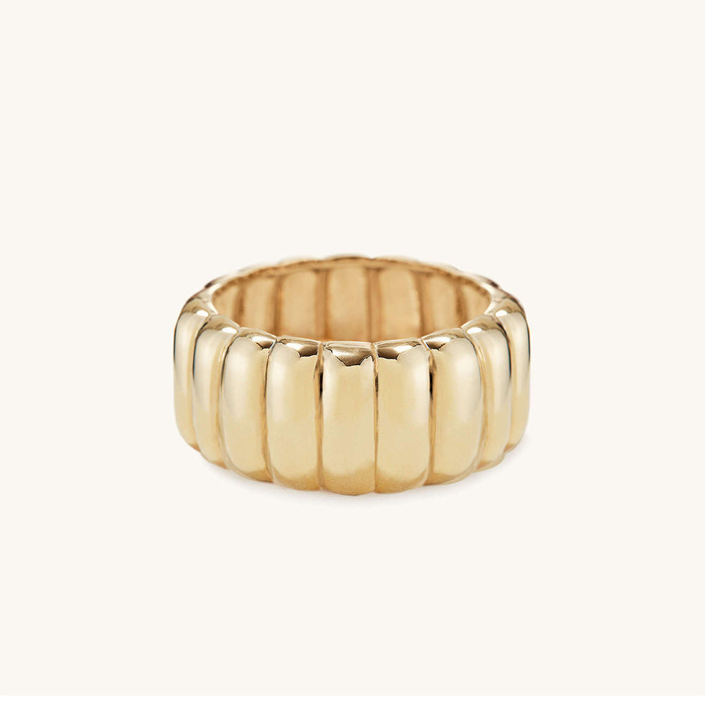 Unisex Horn Thread Ring Electroplated Durable Alloy Jewelry For Everyday Wear Modern Accessory Everyday Styles