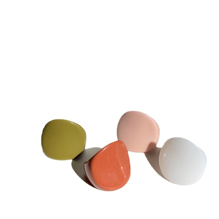 Resin Leaf Ring Set for Women Green Orange and Green White Individually Packed Two Pack Lightweight Shine Plus