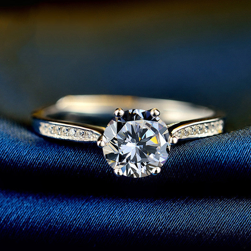 Sterling Silver Star Ring For Women With Simulated Diamond And Zircon Korean Style Adjustable Opening Everyday Wear