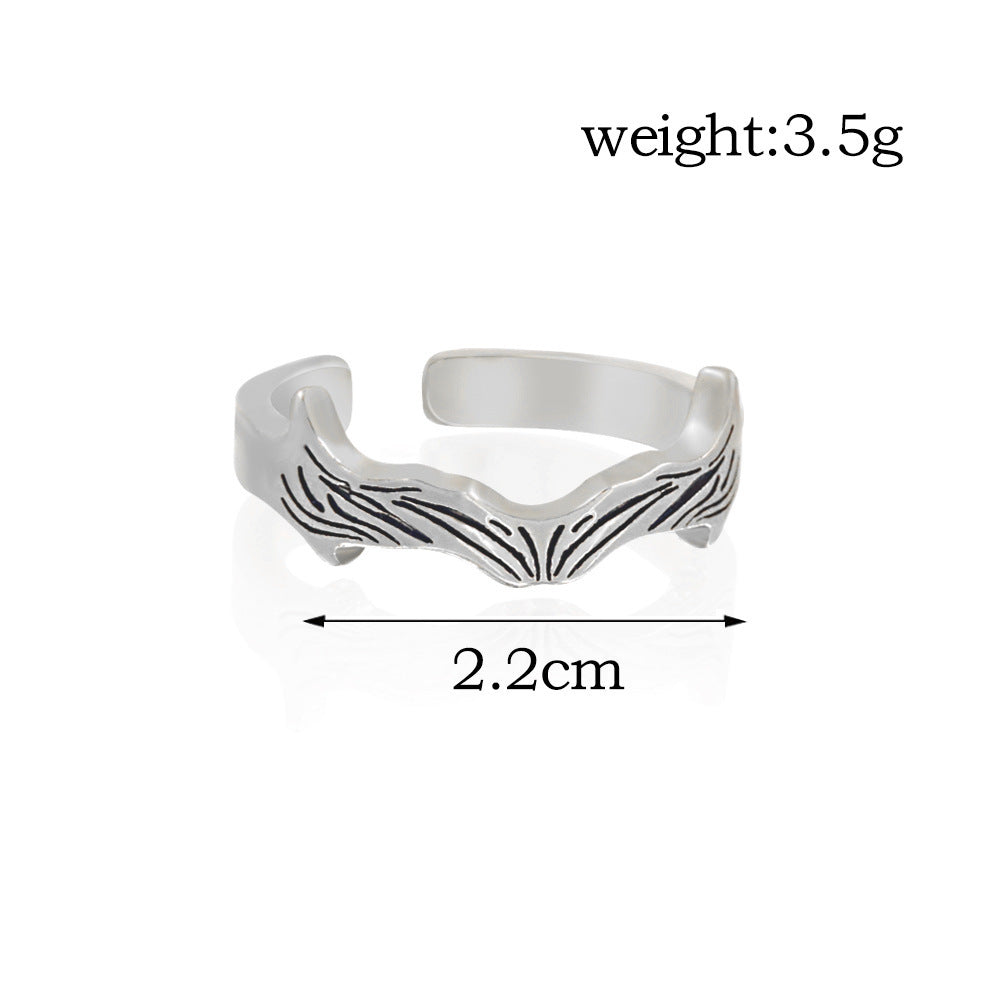 Unisex Adjustable Alloy Geometric Ring Electroplated Impression Fashion Ring for Women and Men Elegant Fashion