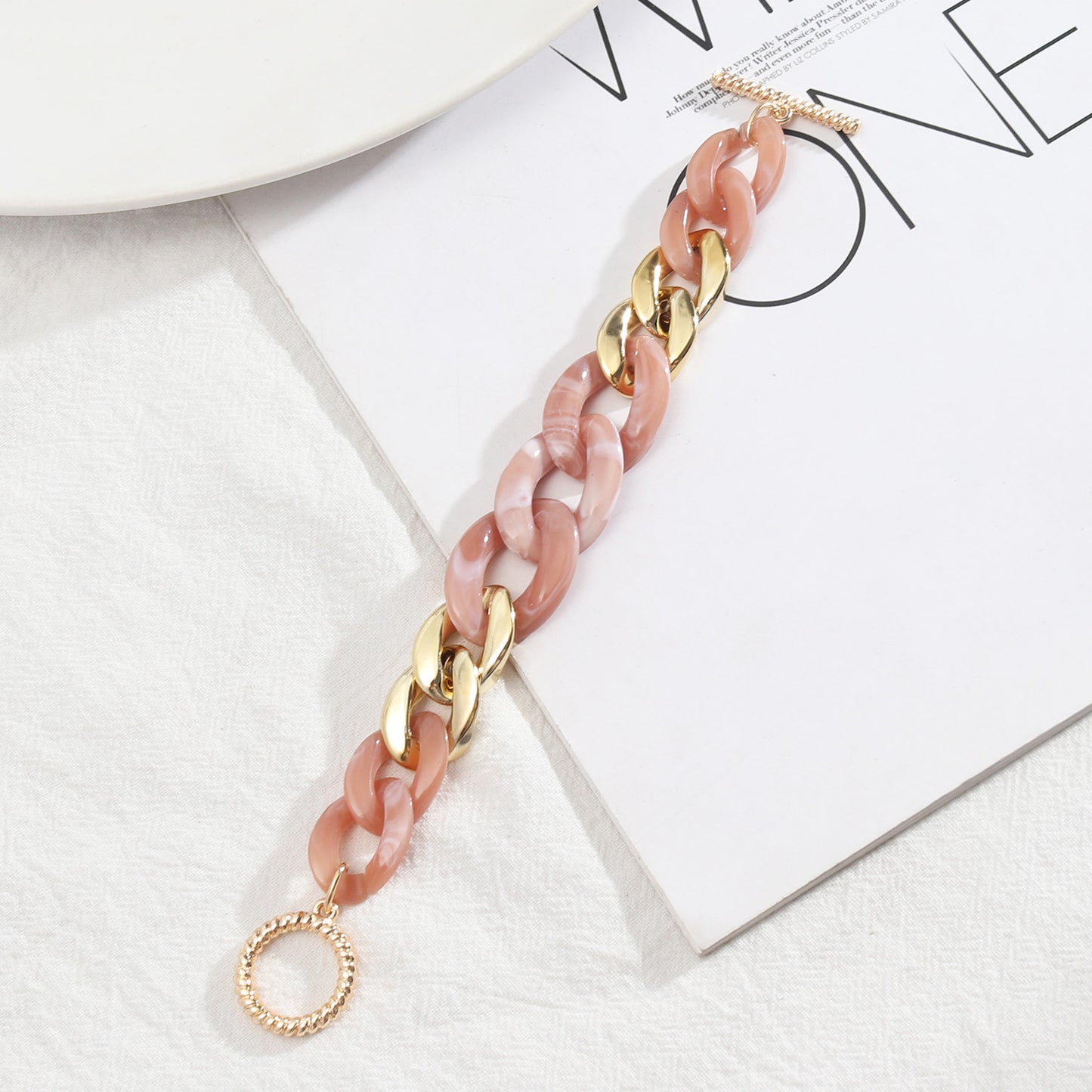 Geometric Resin Coated Metal Platinum Bangle Jewelry Gift For Her In Green Black White Pink With Elegant Craft