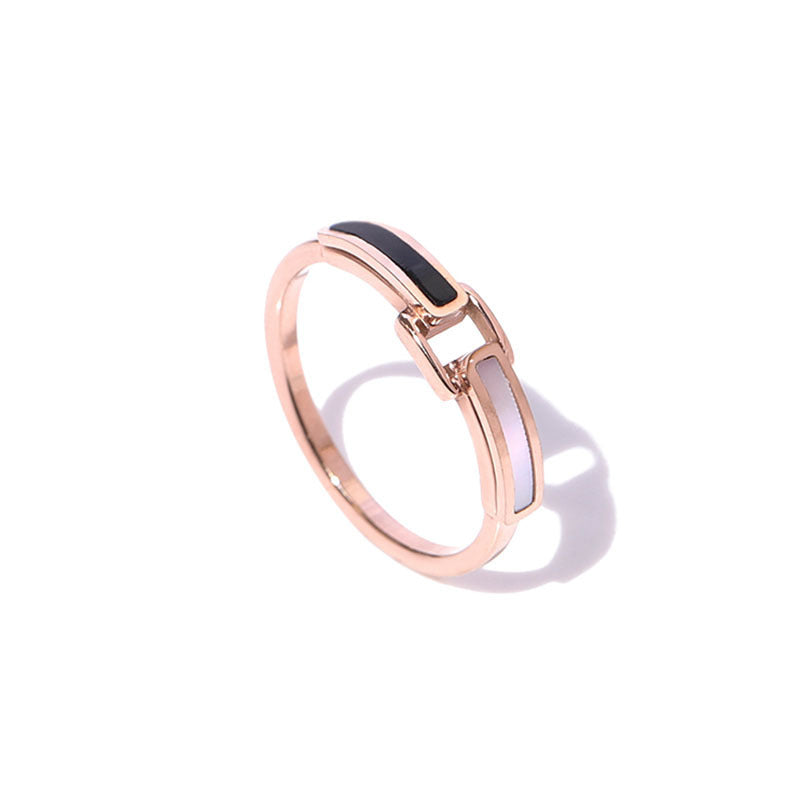 Geometric Couple Ring Electroplated Fashion Jewelry For Men And Women Korean Style Trendy Accessory Custom Processing