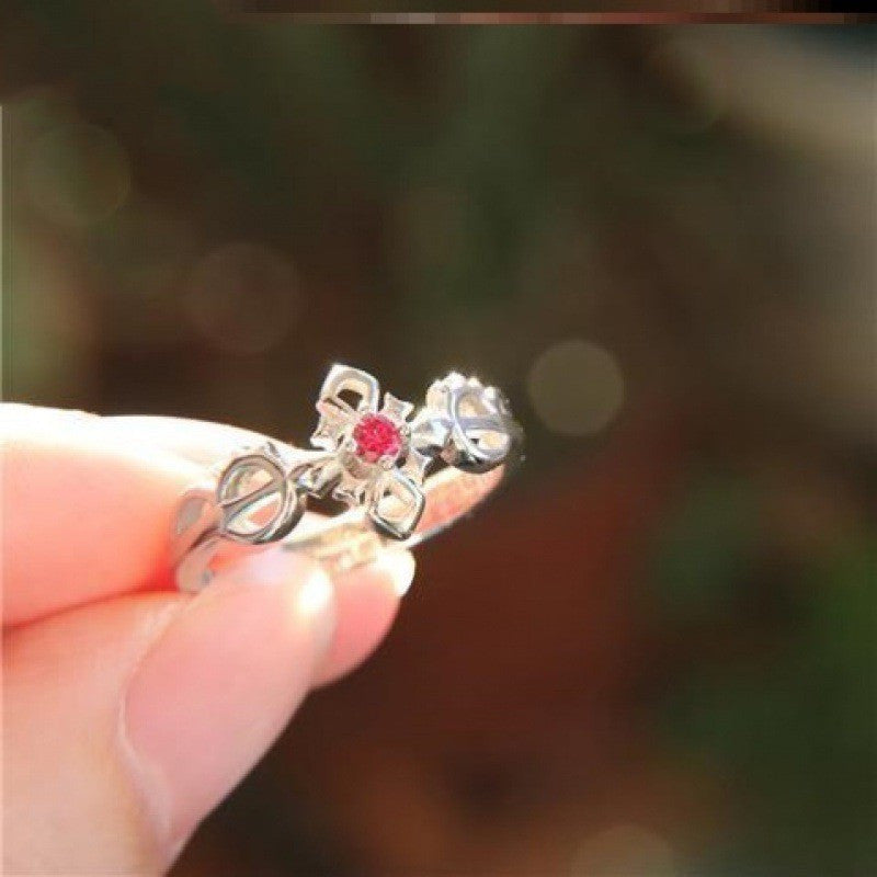 Walnut Couple Style Ring Japanese And Korean Design Elegant Unisex Band With Hippocampus Accent Jewelry For Everyday