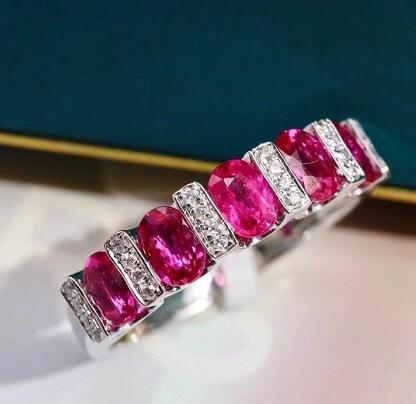 Womens Ring Colorful Gemstone Geometric Design Electroplated White Steel Brass Jewelry Elegant Geometric Rings