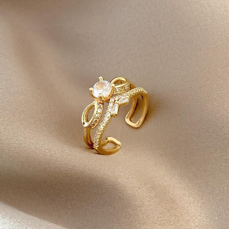 Bow Ring Adjustable Gold Plated Alloy Statement Jewelry For Women Elegant Unique Design Durable Quality Styles