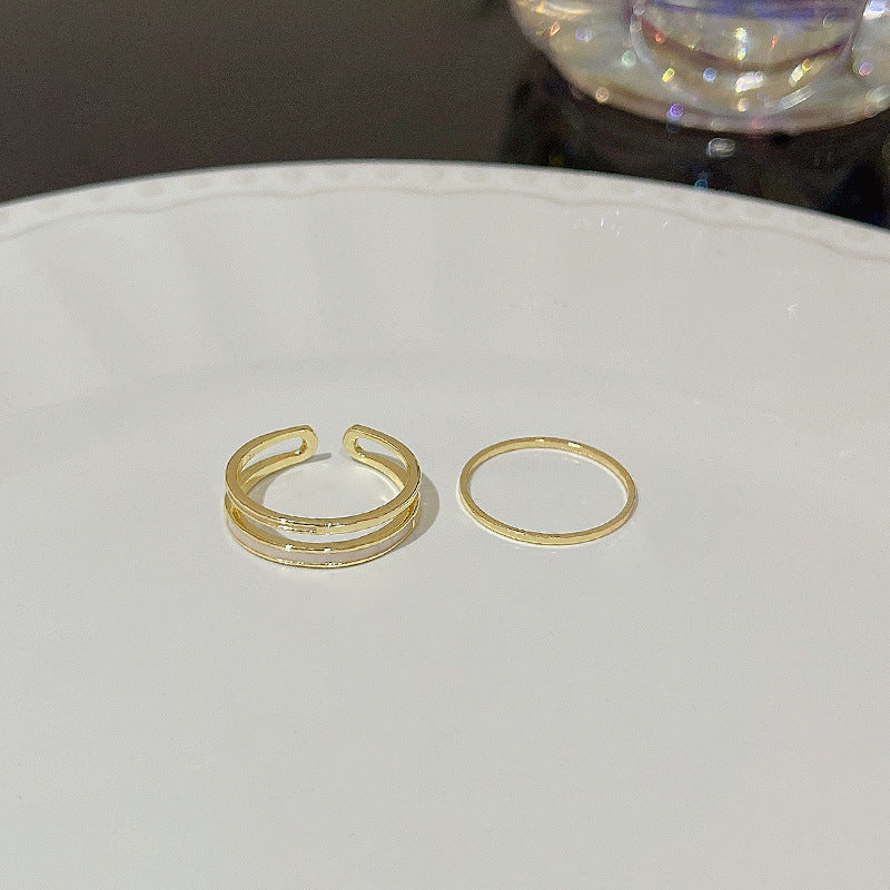 Open Ring For Women Butterfly Zircon Inlaid Copper Ring With Bow Square Heart Elements Fashion Jewelry Sparkle