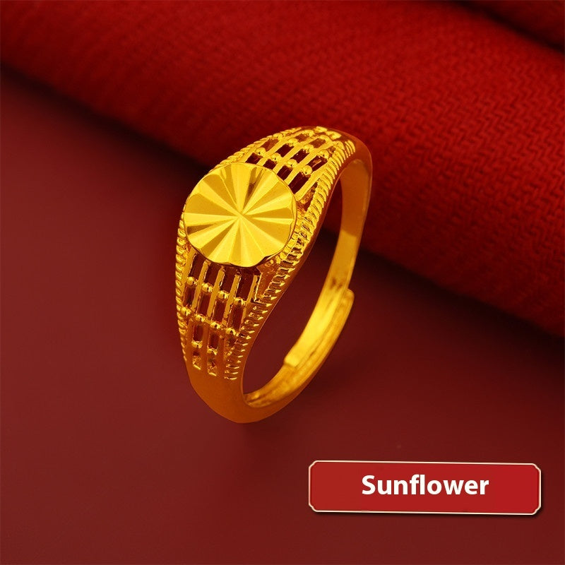 Vietnam Placer Gold Ring For Women Does Not Fade