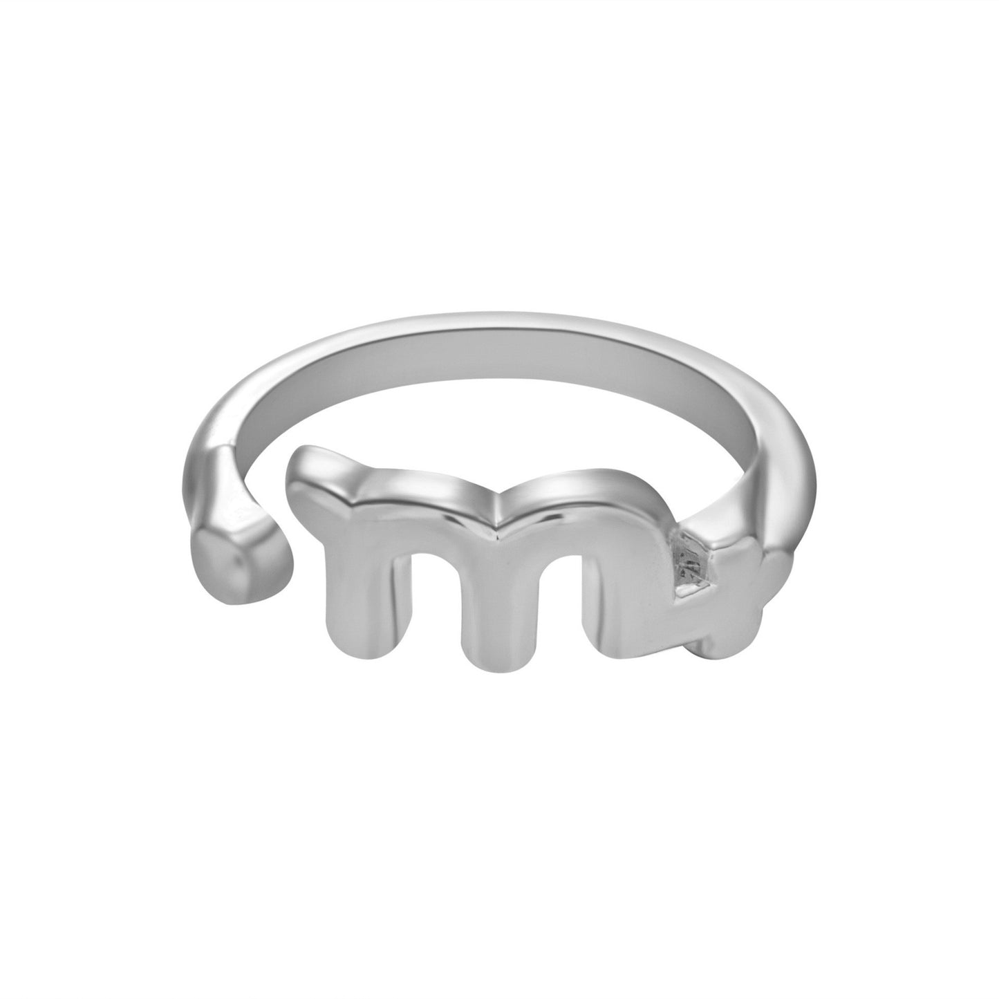 Unisex Zodiac Constellation Ring Adjustable Opening Alloy Electroplated Creative Symbol Jewelry Fashion For All