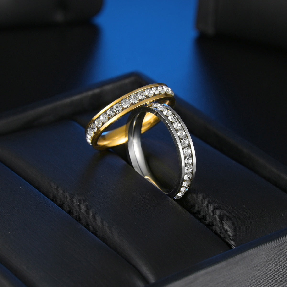 Stainless Steel Donut Ring For Women Simple Classic Band Silver Gold Electroplated Fashion Jewelry For Women And Girls