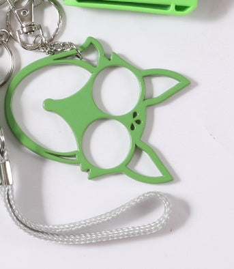 Personal Safety Keychain Metal Double Finger Locks Portable Easy Carry Concealed Lightweight Designs For Women