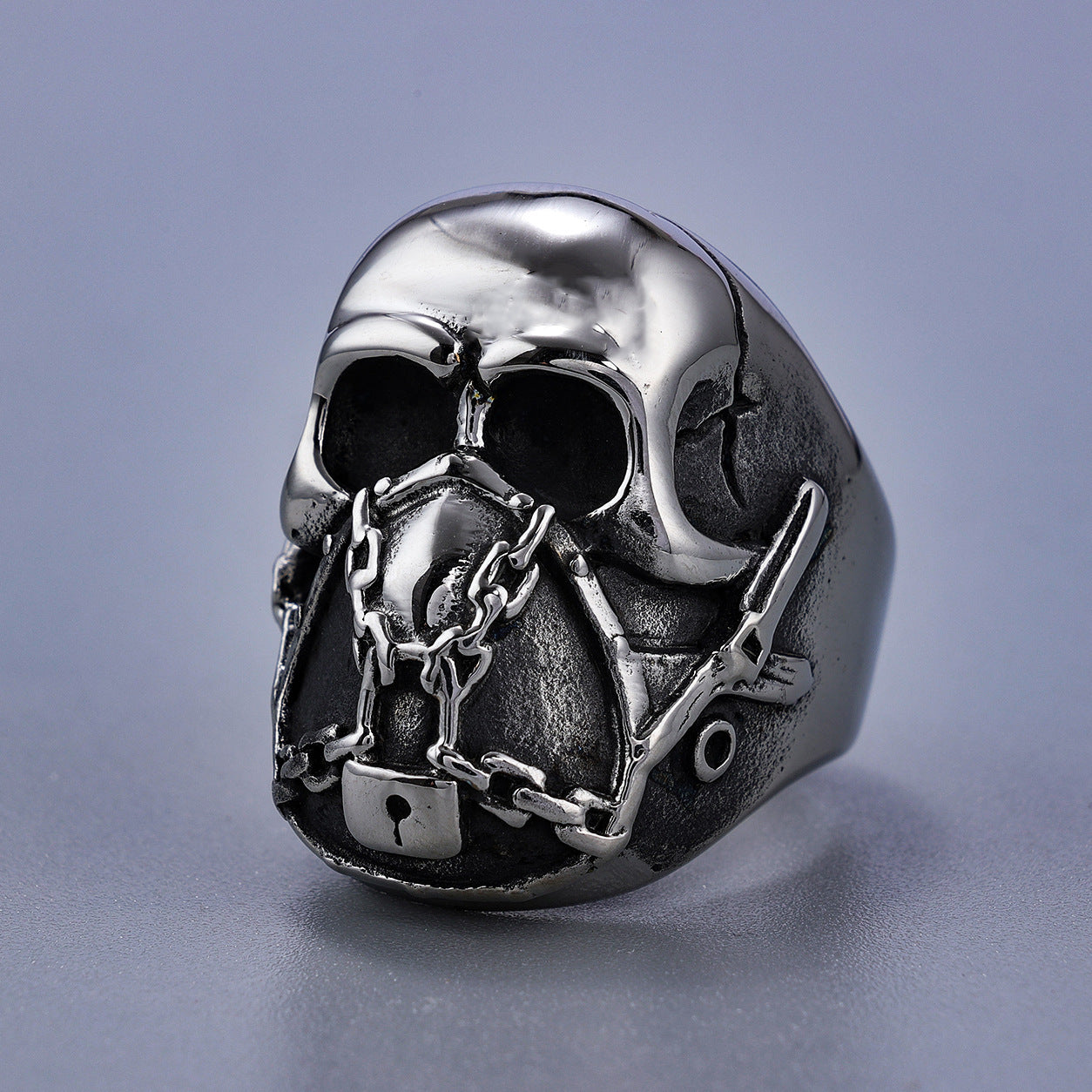 Unisex Skull Ring Titanium Steel Electroplated Fashion Jewelry For Daily Wear Durable Band Style Daily Wearable