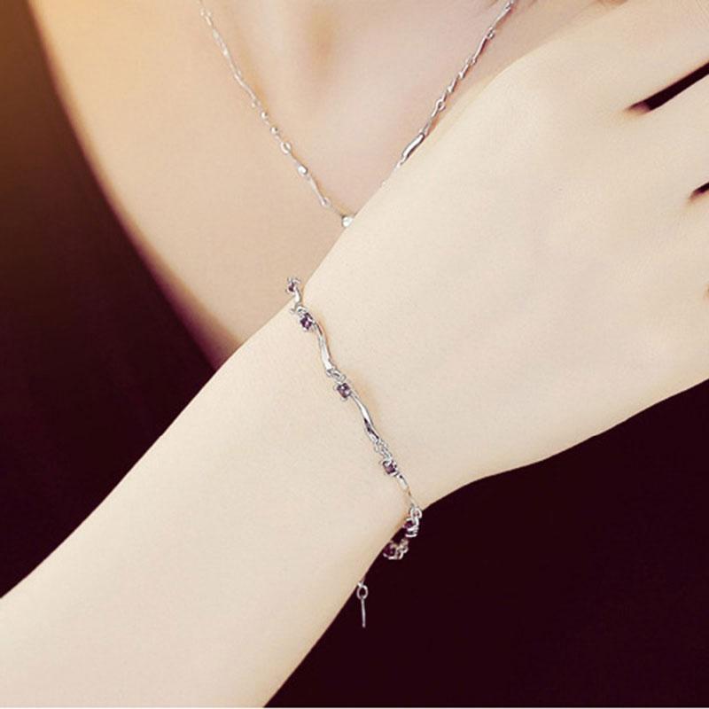 Womens Copper Bamboo Bracelet Geometric Electroplated Jewelry Korean Fashion Anniversary Gift Trade Fair for Travel