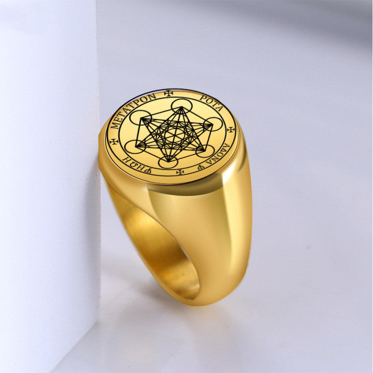 Personalized Star Of David Stainless Steel Ring Unisex