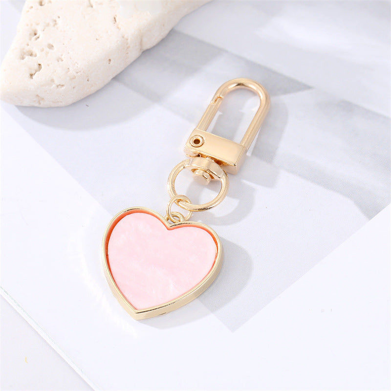 Eye Keychain Pendant Durable Metal Key Chain With Love Heart Design Carved Oil Dripping Decoration Extra Shine