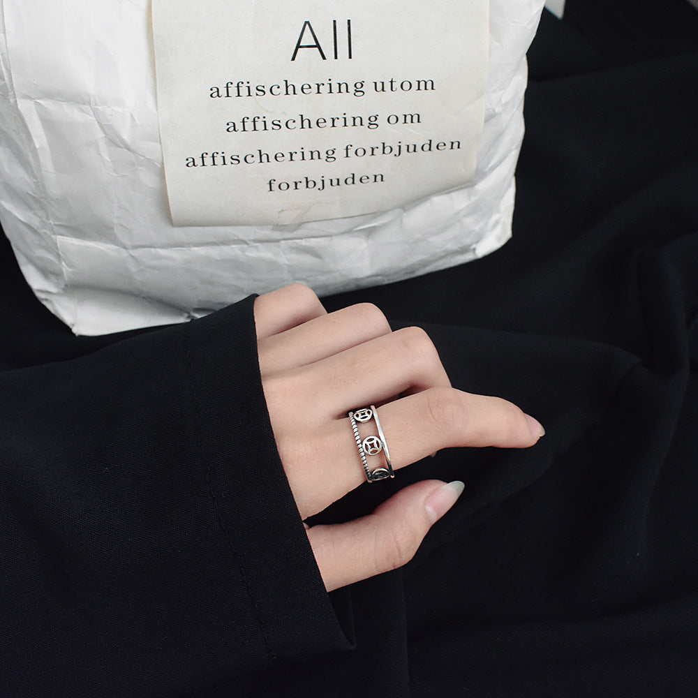 Womens Ring 925 Silver Rhombus Vintage Retro Jewelry Gift For Her Chic Everyday Accessory With Timeless Appeal