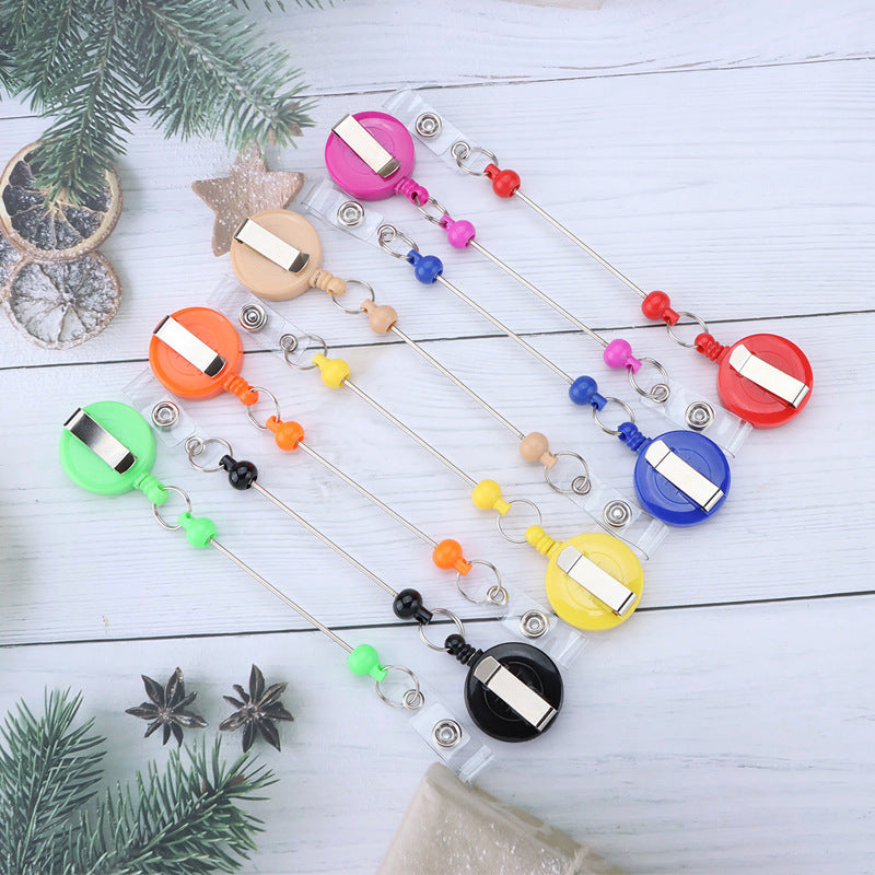 Retractable Badge Holder Keychain With Buckle And Secure Plastic Card Sleeve For Easy ID Access In Colors Soon