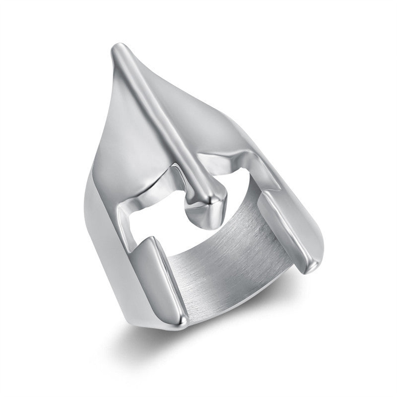 Mens Stainless Steel Ring PunkHipHop Rock Mask Design Geometric Retro Fashion Accessory Bold Statement Jewelry