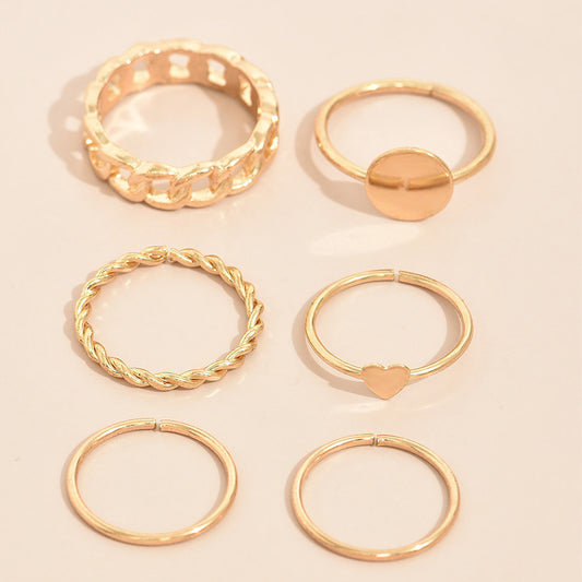 Golden Fashion Ring For Women Lightweight Durable Zinc Alloy Elegant Design All Match Ring Timeless Daily Wear
