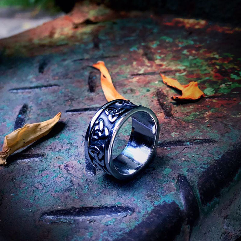 Celtic Knot Stainless Steel Ring For Men Nordic Style