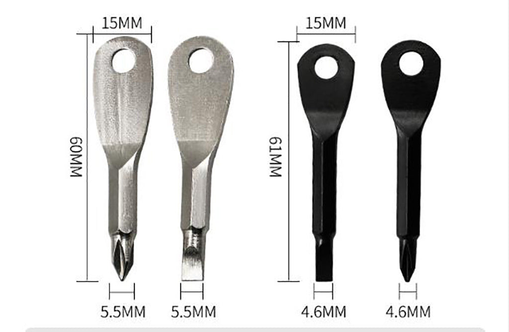 Keychain Screwdriver Set Mini Portable Design Phillips Flat Blade And Hex Cross Head For On The Go Repairs Now