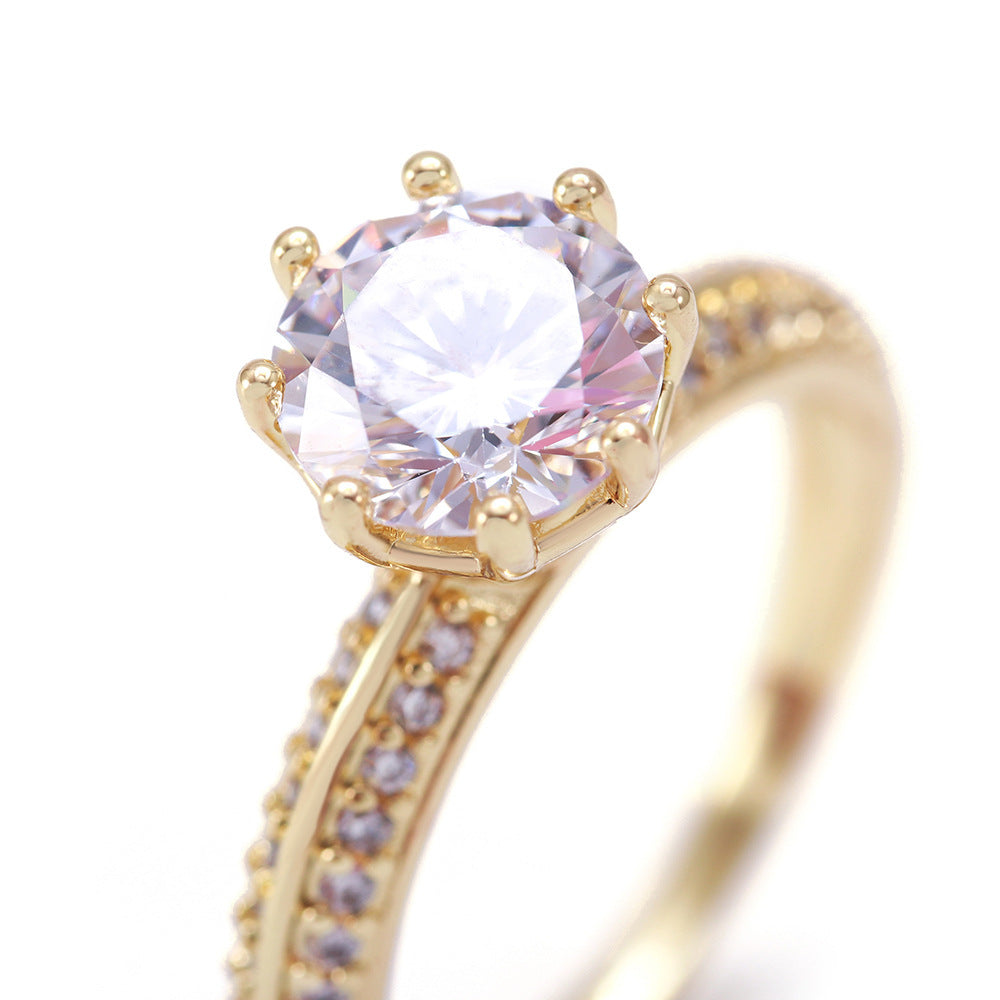 Womens Geometric Copper Ring Electroplated Fashion European American Minimalist Durable Versatile Jewelry Gift