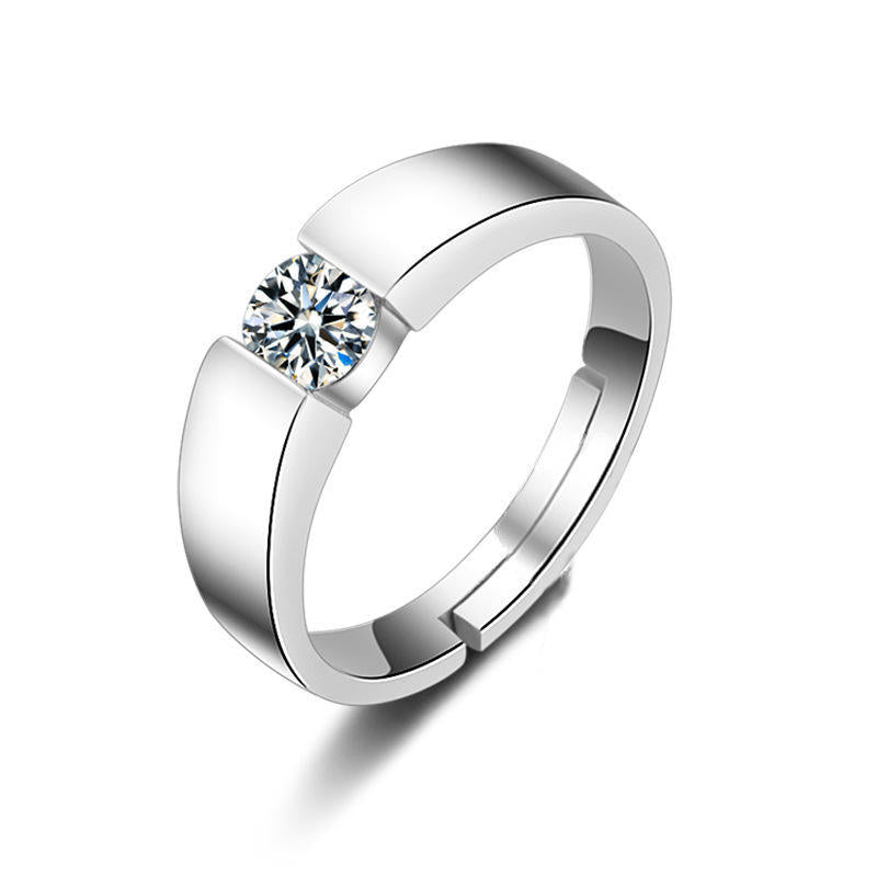 Couple Rings Adjustable Fashion Rings Platinum Plated Copper Matching His Hers Open Mens Womens Open Timelessly