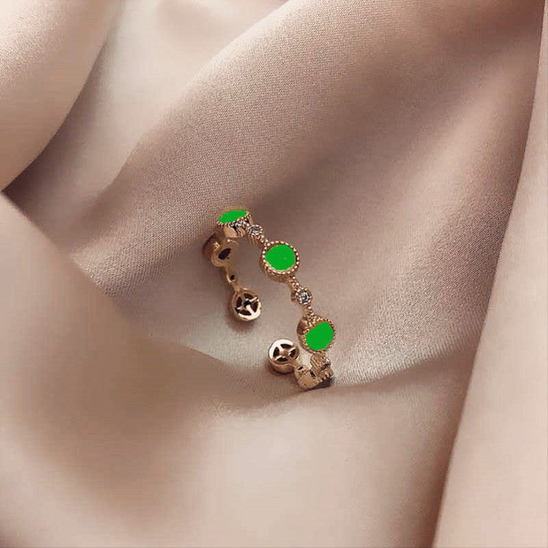 Geometric Alloy Ring For Index Finger Electroplated Finish Cold Wind Ring Individually Packed Gift Ideal Festival Gift