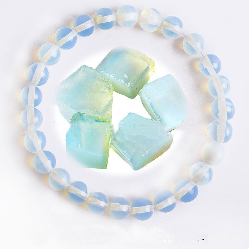 Unisex Bead Bracelet Natural Stone Hand Polished Vintage Geometric Spherical Design for Women and Men Elegance