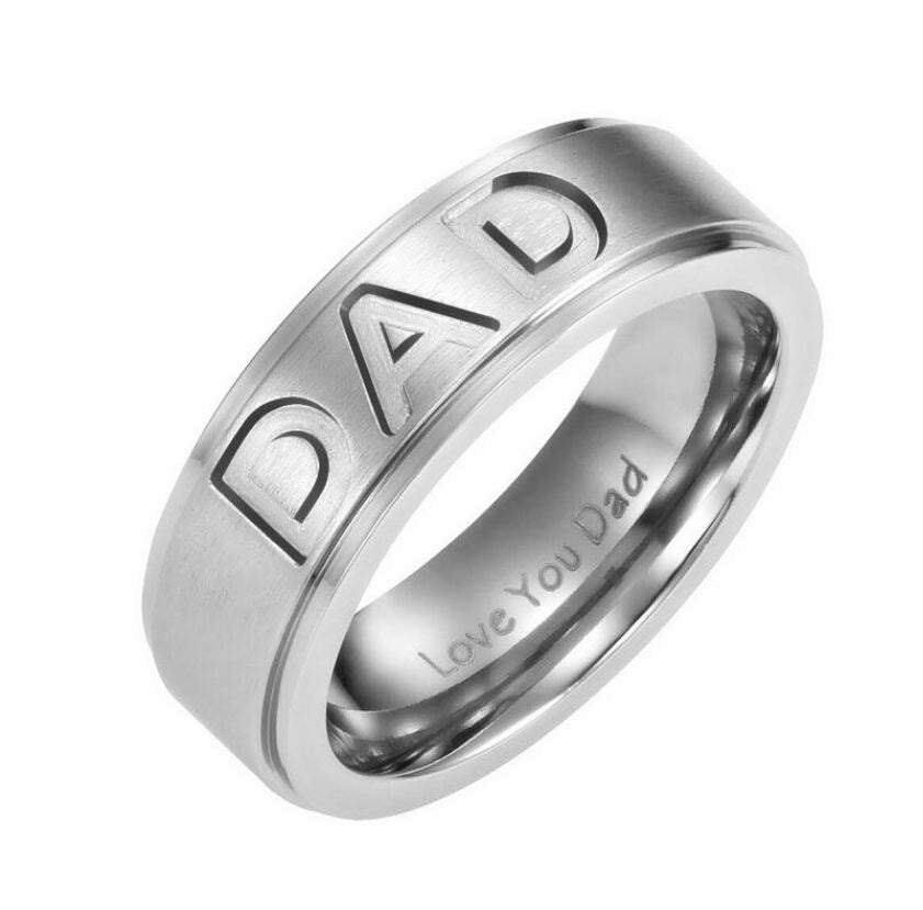Mens Titanium Steel Ring For Travel Souvenir European Design With Baking Varnish Finish Durable Stainless Band Jewelry
