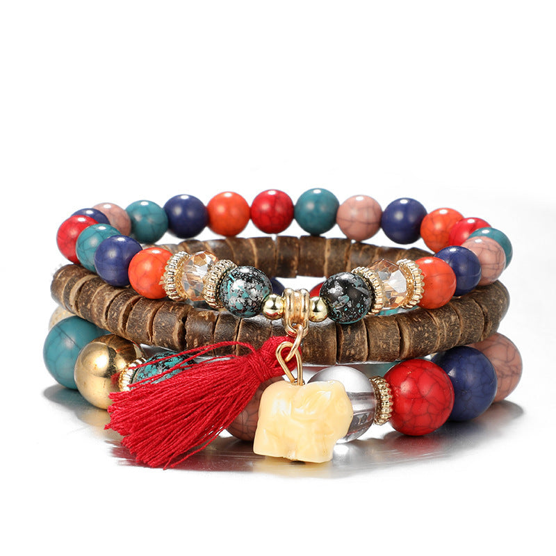 Unisex Resin Eye Bracelet Alloy Wristband Unique Design Fashionable Jewelry Spiritual Bodhi Piece For Everyday Wear