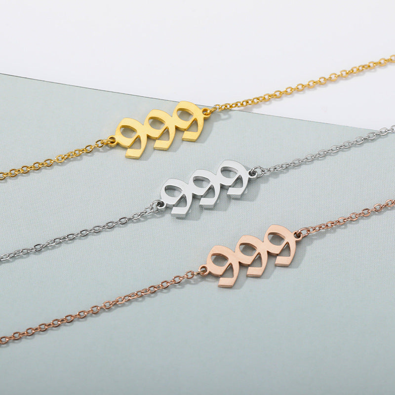 Angel Number Bracelet Stainless Steel Digital Number Jewelry Amulet Gift Gold Tone Fashion Gift For Daily Wear