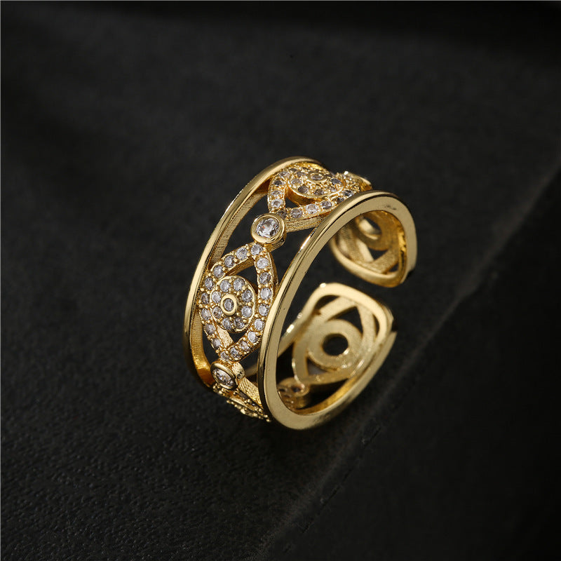 Copper Ring With Geometric Cutout Design Adjustable Opening For Women Jewelry Gift Idea Great Everyday Use Now