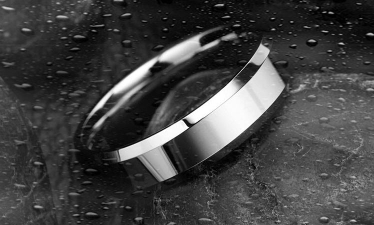 Titanium Steel Couple Rings Double Beveled Silky Solid Round Rings Individually Packed for Wedding Anniversary
