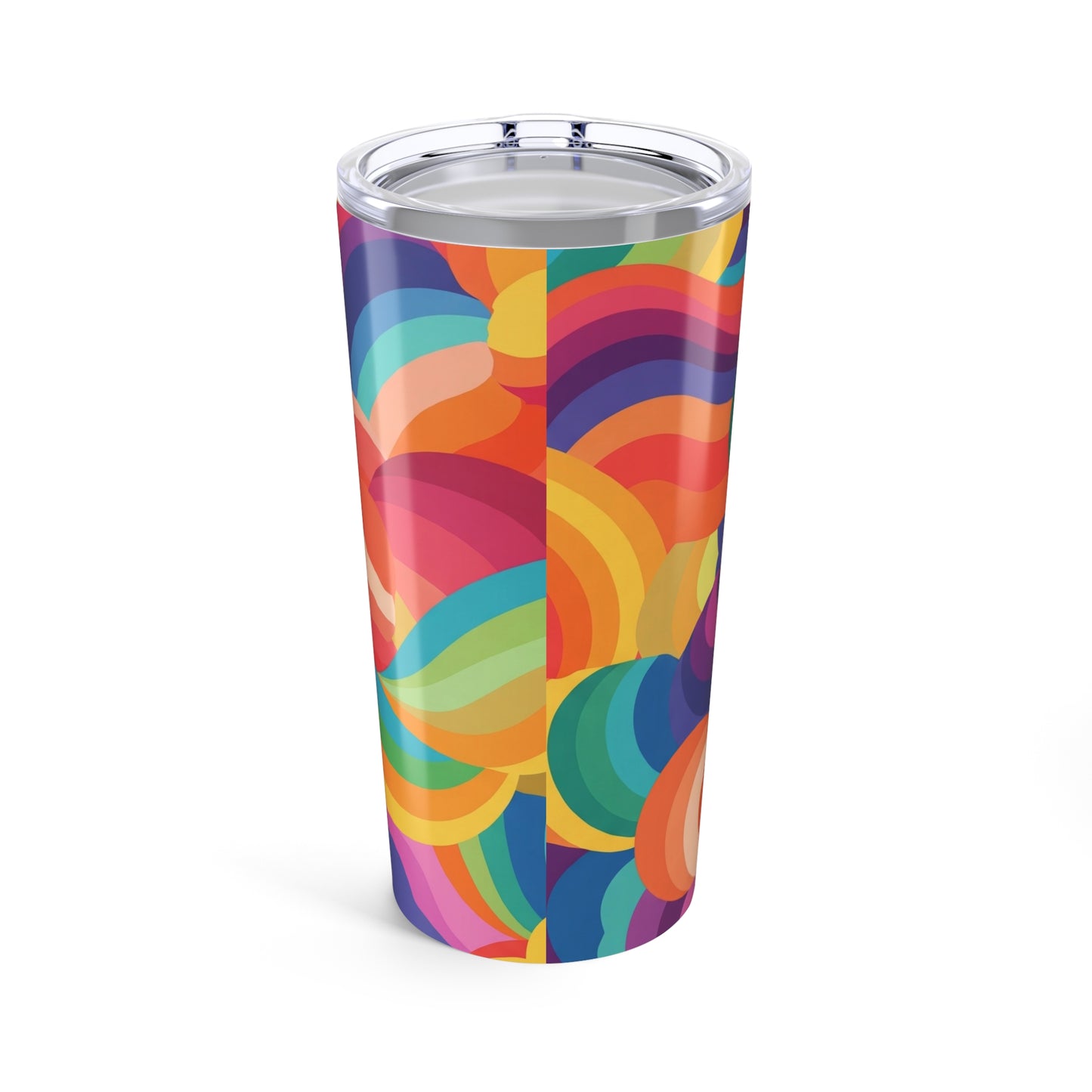 20 Ounce Stainless Steel Tumbler With Printed Design Double Wall Vacuum Insulated Spill Resistant Thermal Coffee