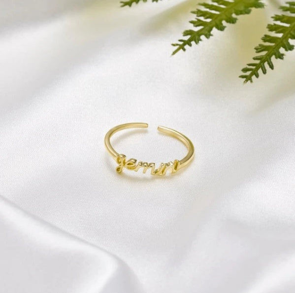 Womens Constellation Rings Adjustable Geometric Alloy