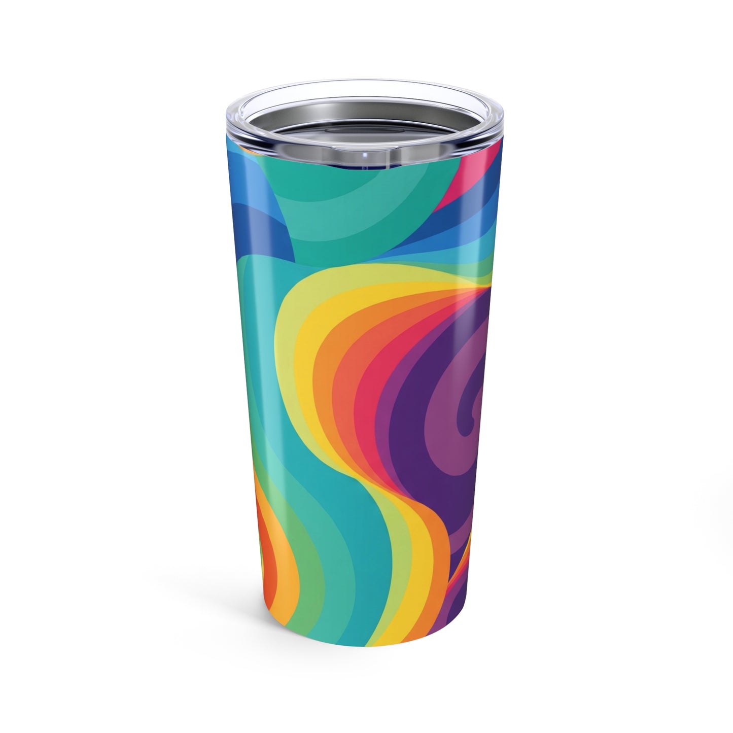 20oz Stainless Steel Tumbler With Vibrant Art Double Wall Vacuum Insulation For Hot And Cold Beverages Spill Proof