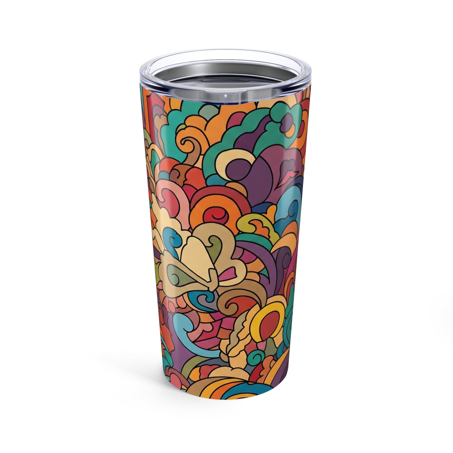 20oz Printed Steel Travel Mug With Vacuum Insulation Double Wall Spill Resistant BPA Free Dishwasher Safe For