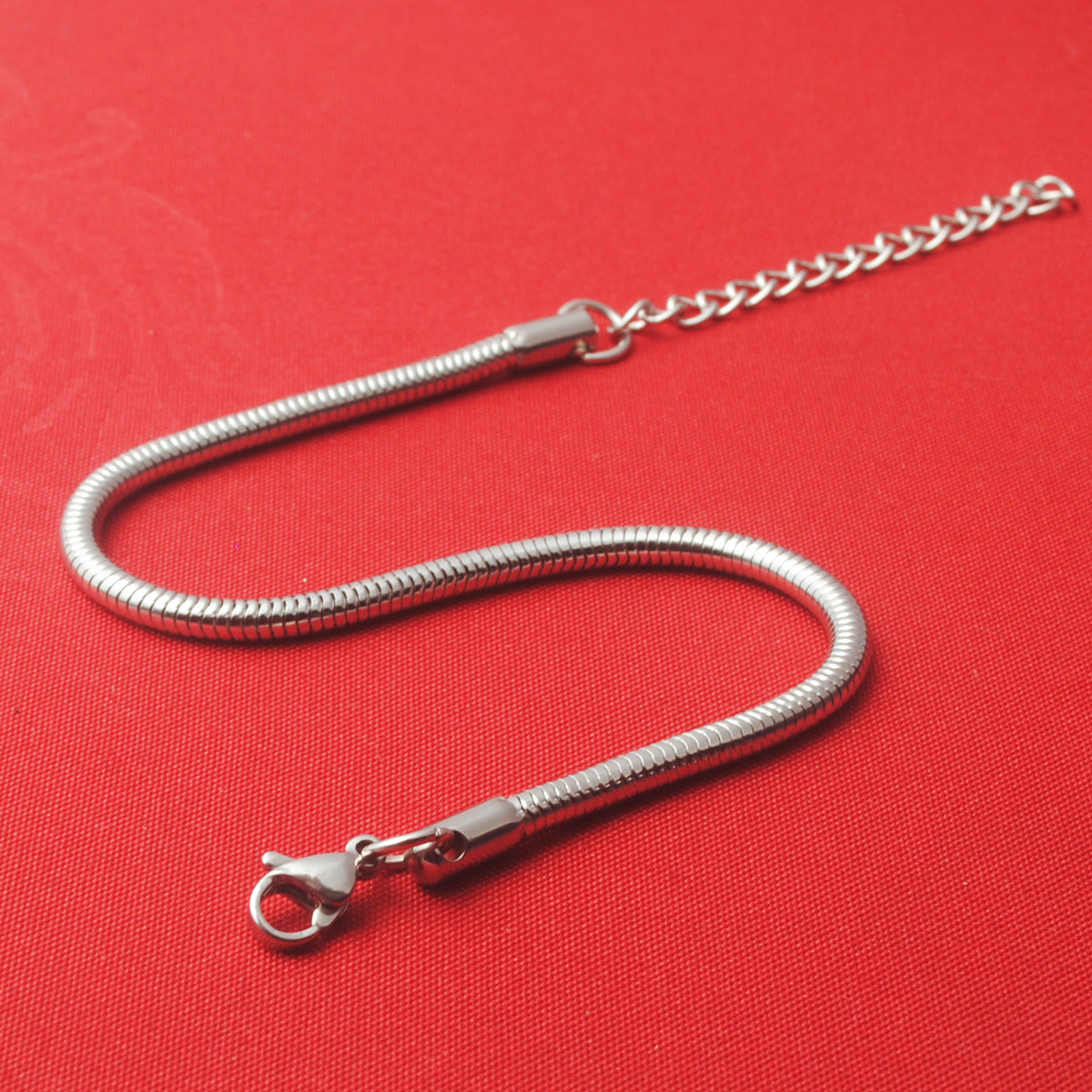 Girls Stainless Steel Bracelet Polished Snake Bones Chain Adjustable Length 16CM 18CM 20CM Geometric Jewelry