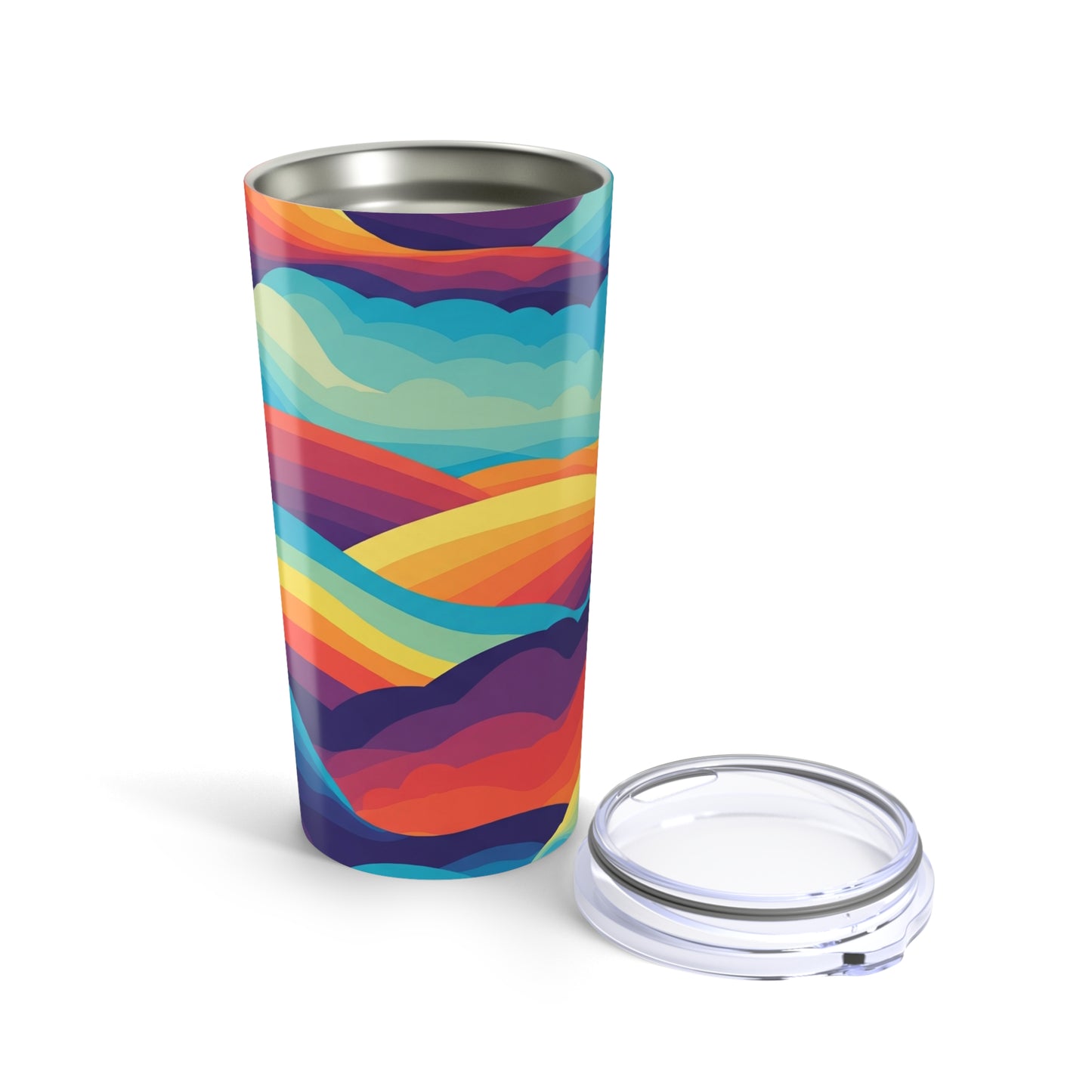20oz Stainless Steel Printed Tumbler With Double Wall Vacuum Insulation For Hot And Cold Beverages Leak Proof