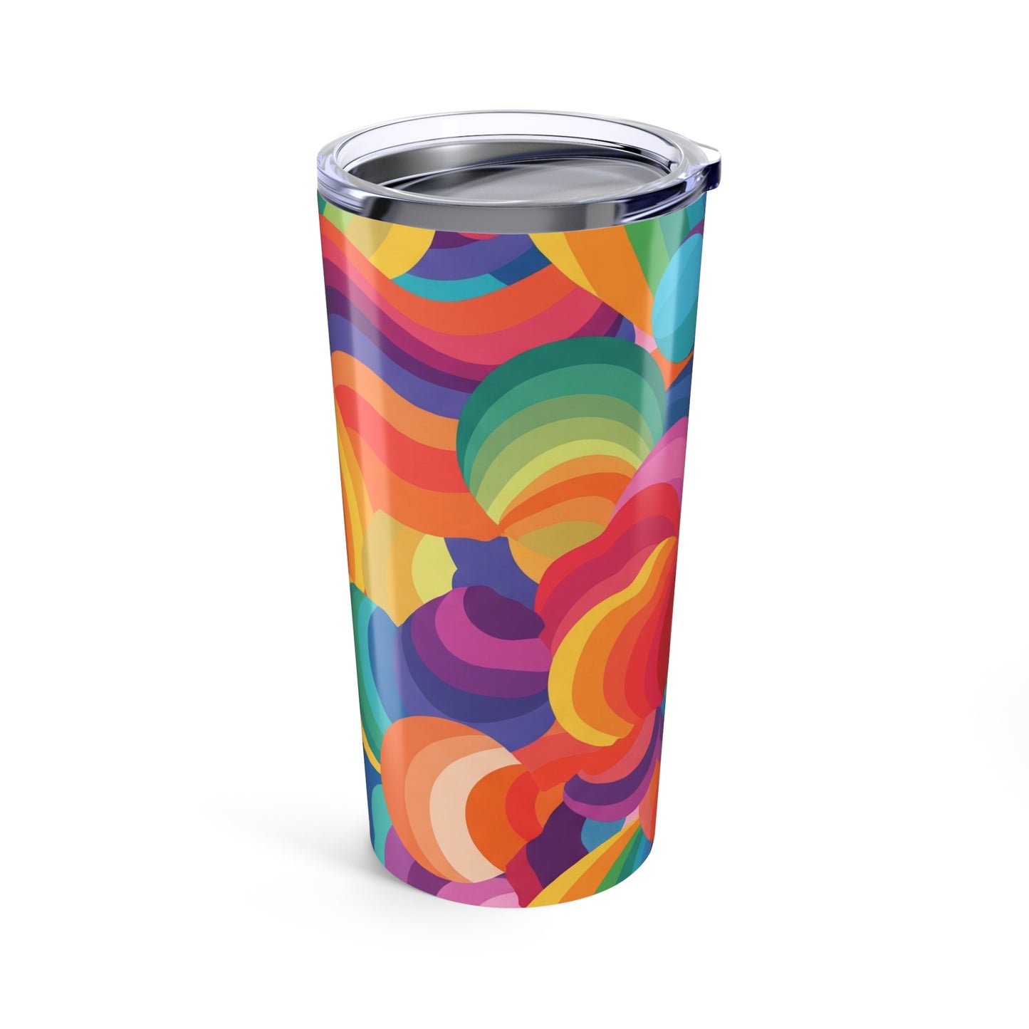 20 Ounce Stainless Steel Tumbler With Printed Design Double Wall Vacuum Insulated Spill Resistant Thermal Coffee