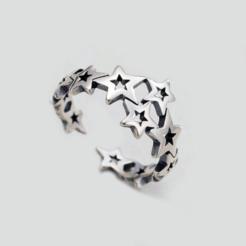 Star Ring Silver Plated Copper Fashion Jewelry for Women
