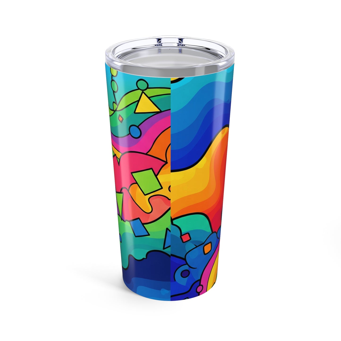 20oz Stainless Steel Printed Tumbler With Double Wall Vacuum Insulation Leak Proof Spill Resistant Durable Travel