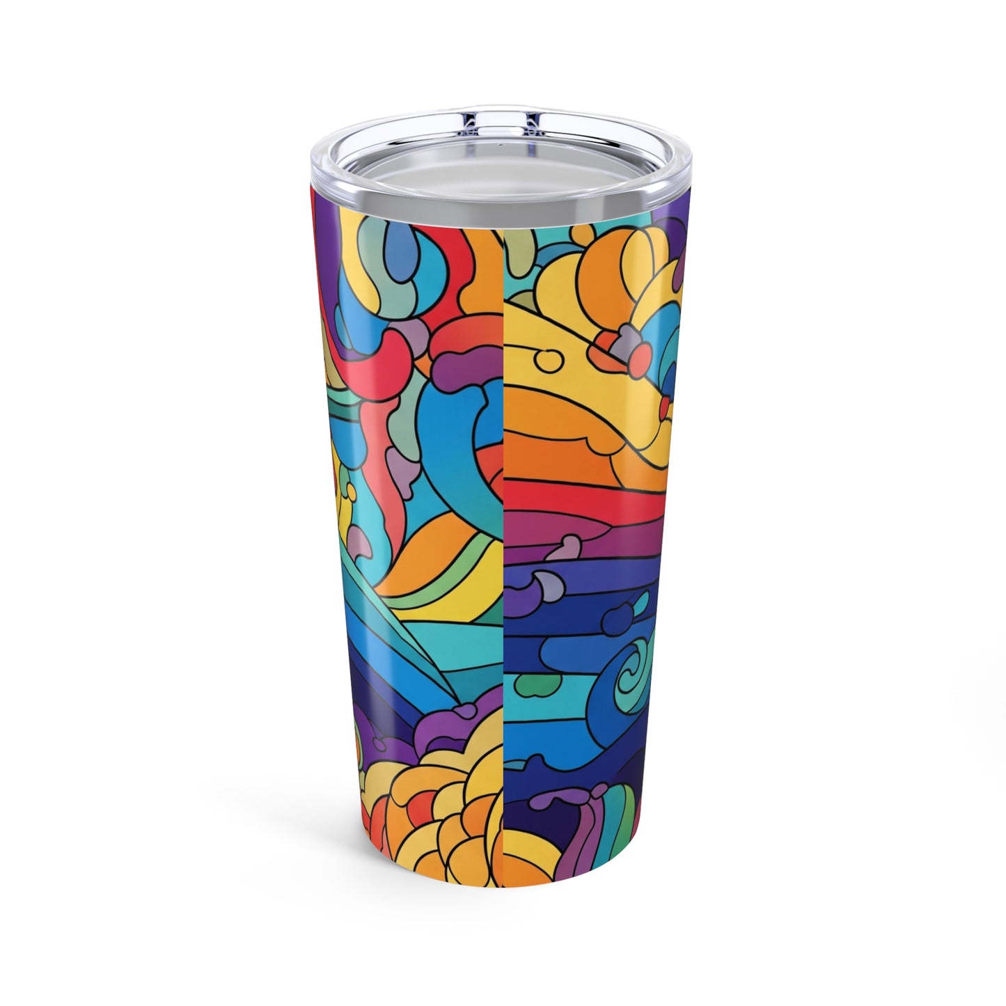20oz Stainless Steel Travel Tumbler Featuring Printed Design Double Wall Vacuum Insulated Spill Resistant BPA Free