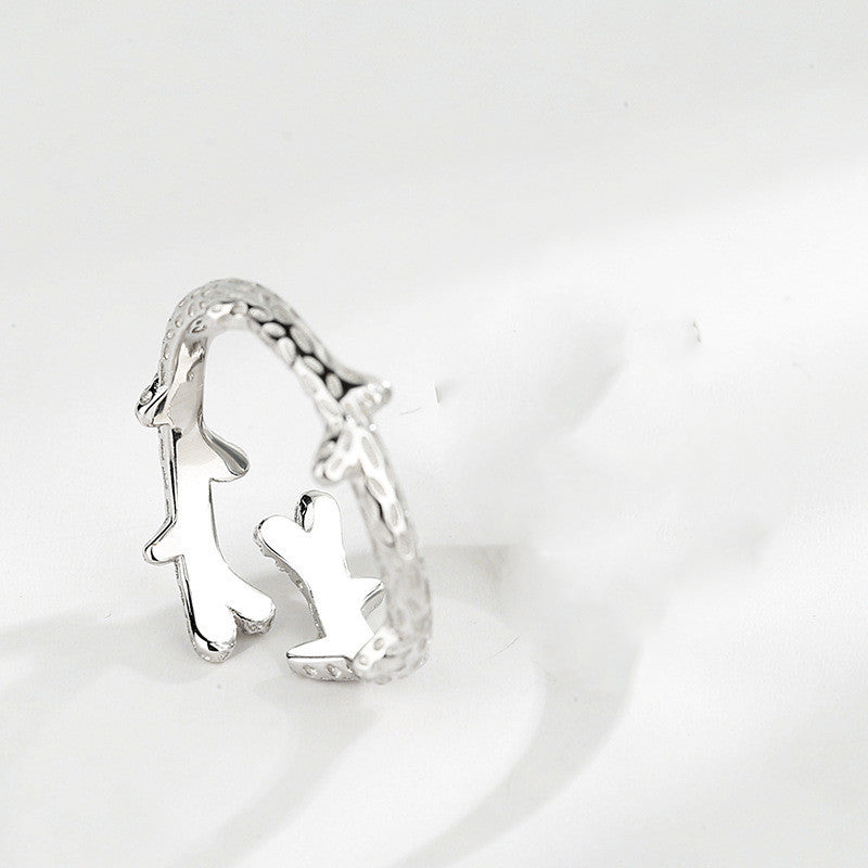 Sterling Silver Matching Rings For Couples Korean Design Anniversary Promise Wedding Bands Set For Lovers Aura