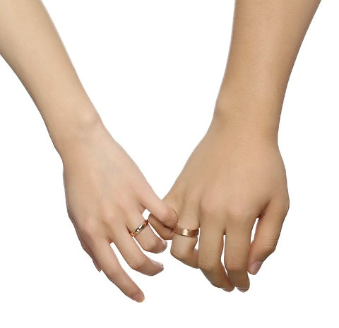 Tungsten Carbide Couple Rings Rose Gold Tone With CZ Stone Inlay For Engagement Wedding Anniversary Or Special