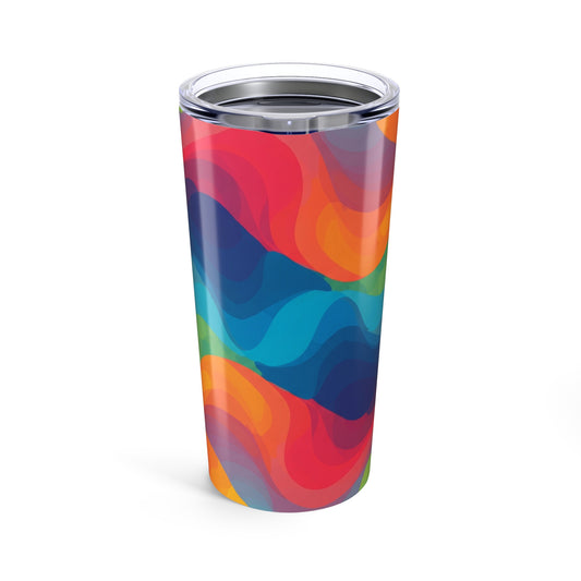 20oz Stainless Steel Tumbler With Printed Art And Double Wall Vacuum Insulation Leak Proof For Hot Or Cold