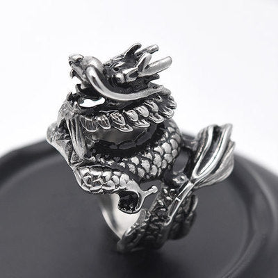 Mens Vintage Metal Animal Zodiac Ring Travel Souvenir Gift With Varnish Finish And Retro Style Individually Packed