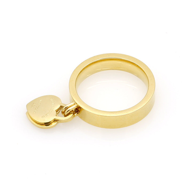 Heart Shaped Gold Plated Ring For Women Stainless Steel 316L Durable Fashion Jewelry Gift For Her Timeless Accessory